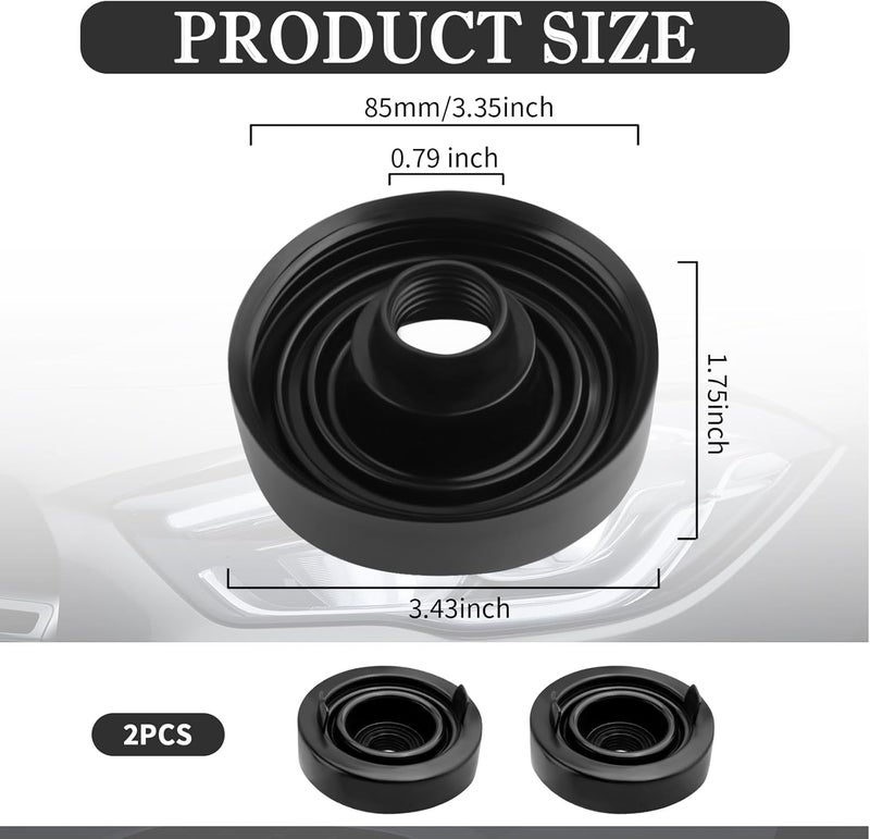 wedfish 2PCS Car Headlight Dust Cover for H4 Light Bulb,EPDM Rubber Dust Covers for Headlight Dust & Waterproof,Practical Car Accessories Car Headlight Dust Cap Fits Most Vehicles (3.35") - Image 2